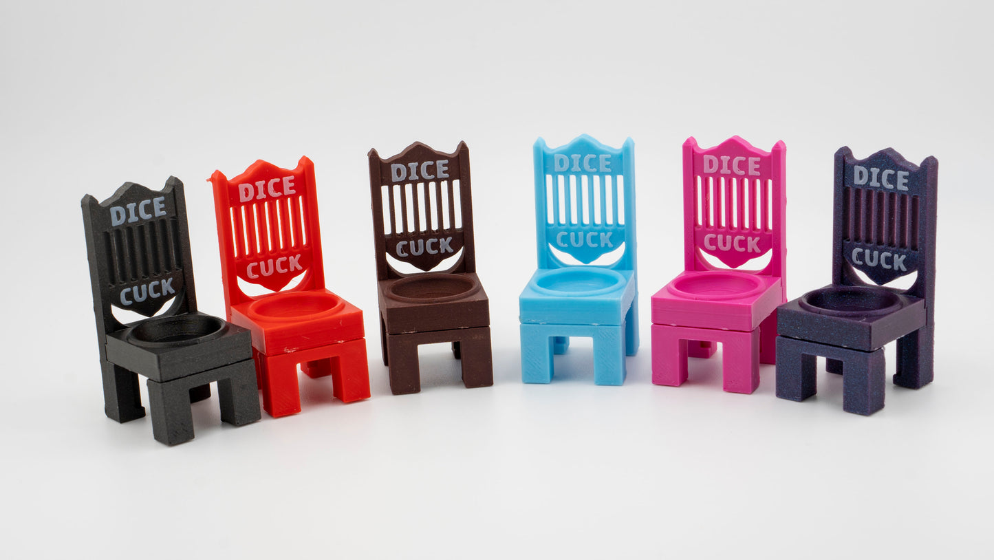 6 dice cuck chairs of varying collors